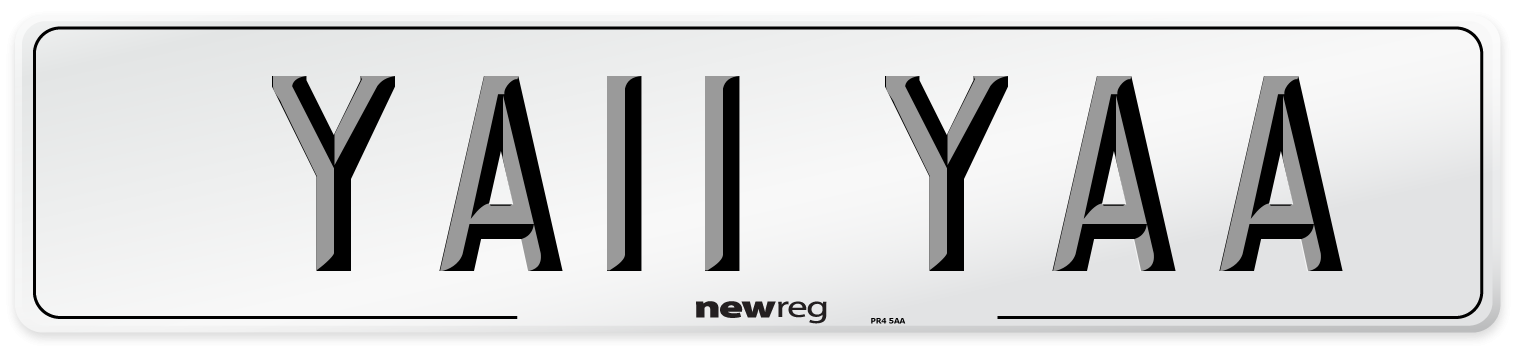 YA11 YAA Number Plate from New Reg